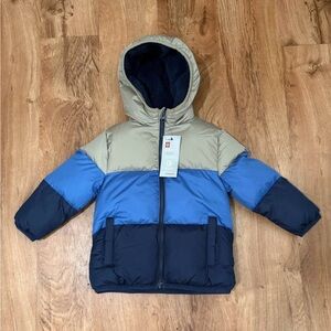 Colorblock Hooded Puffer Jacket